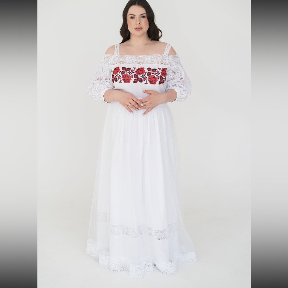 EtnoSoul embroidered floral wedding dress